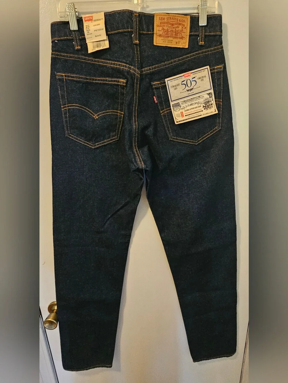 Levi's Vintage 1989  505-0216 Blue Denim Straight Leg Jeans Men's Size 32x32 NWT